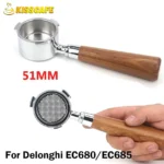 51MM Coffee Bottomless Portafilter Naked Filter Basket For Delonghi Dedica EC680 EC685 Espresso Maker Accessories Barista Tools - Image 2