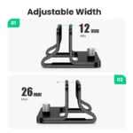 UGREEN Vertical Laptop Stand For MacBook Pro Aluminum Portable Notebook Stand Laptop Support MacBook Air Pro Tablet Phone Stand - Image 3