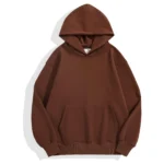 16.9oz 480gsm Heavy Weight Cotton Plus Velvet Hooded Sweater Men Thickened Tight Polar Fleece Pullover Hoodie Women Sweatshirt - Image 11