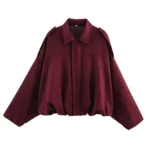 TFMLN Women Suede Bomber Jacket Spring New Fashion Long Sleeve Zipper Oversize Solid Bomber Coat Chic Lady 2025 Streetwear - Image 8