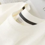 Men's New Summer Waffle Round Neck Short Sleeve T-Shirt Comfortable Breathable Short-Sleeved Top for Casual Wear - Image 7