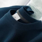 Men's New Summer Waffle Round Neck Short Sleeve T-Shirt Comfortable Breathable Short-Sleeved Top for Casual Wear - Image 8