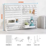 Pegboard combination desktop storage kit, vertical and clip-type pegboard display panels, suitable for home office storage. - Image 21