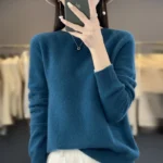 New cashmere sweater women's sweater in autumn and winter 100% merino wool fashion O-neck autumn warm pullover top - Image 12