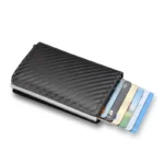 Rfid Aluminum Men Wallet Card Holders Purse Carbon Fiber Men Business Slim Thin Smart Wallet Credit Cardholder Case Note Holder - Image 15
