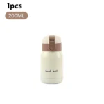 200/350ml Cute Mini Thermos Cup Stainless Steel Thermal Coffee Mug Portable Vacuum Flask Insulated Water Bottle with Button Lid - Image 19