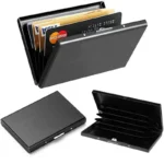 Anti-Scan RFID Blocking Card Holder - Aluminum Metal Wallet for 6 ID/Bank Cards Business Credit Card Case with Secure Protection