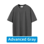 100% Pure Cotton T-Shirt With Round Neck Shoulder Design For Both Men Women Summer Solid Color Short Sleeved Casual Loose Fit - Image 8