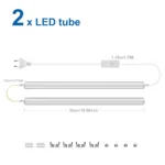 1-6PCS 220V EU Power Plug Under Cabinet Light T5 LED Tube Lamp 50cm Home Lighting Fluorescent Lamp With Push Button Switch - Image 8